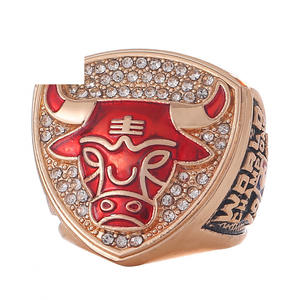 Anillos Personalizables de Aleación con Piedras Preciosas para Hombre, con Cristal y Diamantes de Imitación, Chapados en Oro, Tallas Ajustables - Product Image 2