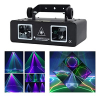 Projecteur laser RGB à 2 têtes, 450 mW, pour animation scénique, DMX, son, pour bar, club, fête, spectacle, certifié CE RoHS