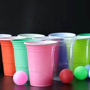 שני צבעים 200 מ""ל מי שתייה מעובים משחק מסיבה צבעוני כוס חד פעמית בסיטונאות