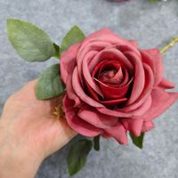 Nouvelles roses artificielles aux couleurs d'automne pour la décoration de la maison, mariage, Saint-Valentin, Halloween, bouquet