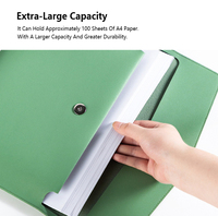 Gran oferta ecológica A4 impermeable PU cuero personalizable moderno carpeta de archivos suave bolsa organizadora de documentos de oficina