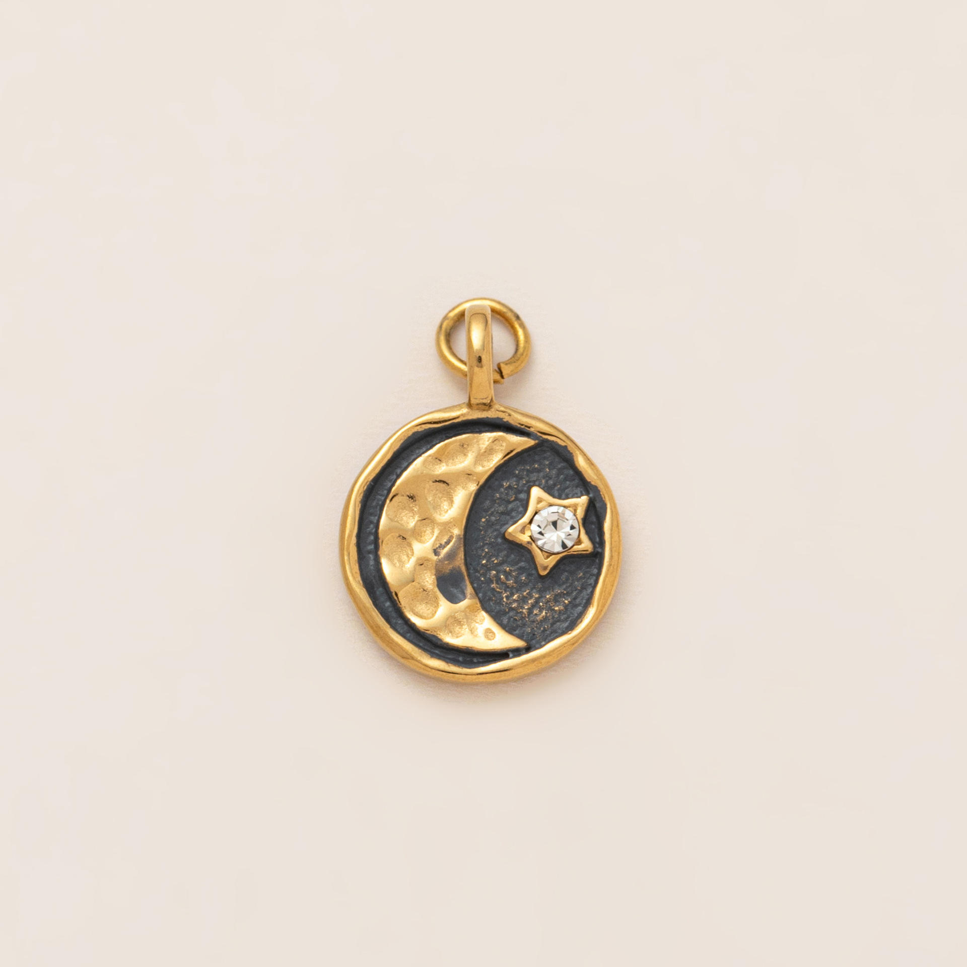 Pendentif lune en bronze