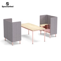 SpaceUnited Premium, pod de bureau privé à écran haut, insonorisé, ensemble de canapés de bureau, mobilier de bureau moderne