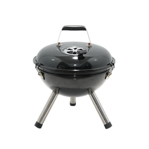 Portable Spherical Barbecue Grill 14 Inch Enamel Outdoor Camping Grill With Lid Multifunctional Rust Prevention - Product Image 2