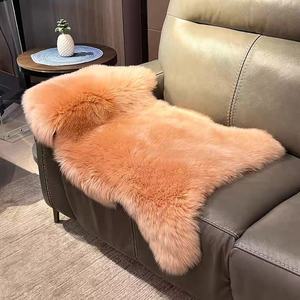 <span class=keywords><strong>Coussin</strong></span> de siège irrégulier en fausse fourrure, <span class=keywords><strong>coussin</strong></span> de canapé moelleux irrégulier, tapis antidérapant <span class=keywords><strong>pour</strong></span> chaise, chambre, baie vitrée, salon - Product Image 4