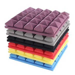 Panneau acoustique en mousse <span class=keywords><strong>de</strong></span> polyuréthane, <span class=keywords><strong>fibre</strong></span> absorbante du son, surface pyramidale, écologique, NRC 0.8, design moderne pour une utilisation multi-espaces - Product Image 1