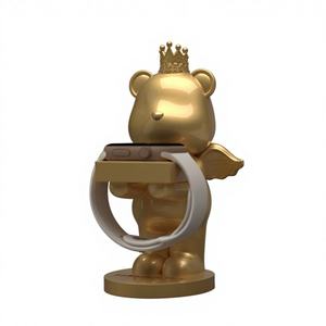 งานประติมากรรมสไตล์แฮนด์เมด งานฝีมือเรซิ่นเพ้นท์มือ ที่วางชาร์จ Apple IWatch8 สำหรับตกแต่งบ้าน ที่ชาร์จแบบ Love-Style - Product Image 1