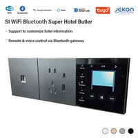Controlador de Pantalla Táctil Central Tuya para Montaje en Pared, 4 Canales, Relé de 16A, Cable Neutro V0 PC para Automatización del Hogar y Hoteles
