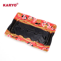 Barquette jetable rectangulaire KARYO 0007 pour plats à emporter, contenant en plastique pour sushis, emballage pour sushis, boîte à sushis avec couvercle