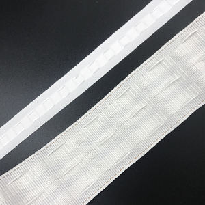 Chine En Gros de Haute Qualité De Luxe Accesorios <span class=keywords><strong>Crayon</strong></span> Plissée 3 Cordons Vague Rideau Rouleau Garniture <span class=keywords><strong>Blanc</strong></span> 5/7/7.2/7.5cm Rideaux Bande - Product Image 4