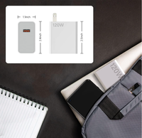 Chargeur rapide USB Type-C 120W US avec QC3.0 et PD 6A, câble de 1 m en matériau GaN pour téléphones mobiles