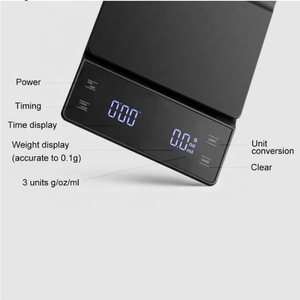 E60002 किलोग्राम * 0.1 ग्राम सटीक घरेलू डिजिटल कॉफी स्केल रसोई भोजन स्केल वाणिज्यिक बेकिंग खाना पकाने का पैमाना - Product Image 5