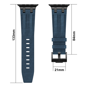 Cinturino di Lusso Forwelleny in Pelle Crazy Horse per Apple <span class=keywords><strong>Watch</strong></span> <span class=keywords><strong>Ultra</strong></span> 2 49mm Serie 11 10 9 <span class=keywords><strong>8</strong></span> 46mm - Product Image 4