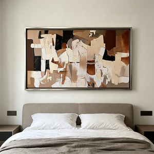 Abstract Oil Painting Textured Canvas Wall Art Modern Minimalist Hand Painted Home Hotel Decor Custom Frame Luxury Interior - Product Image 4