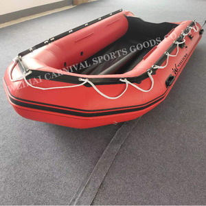 Bateau pneumatique pliable de pêche 2m 4m en PVC avec plancher en aluminium et moteur, vente directe usine - Product Image 3