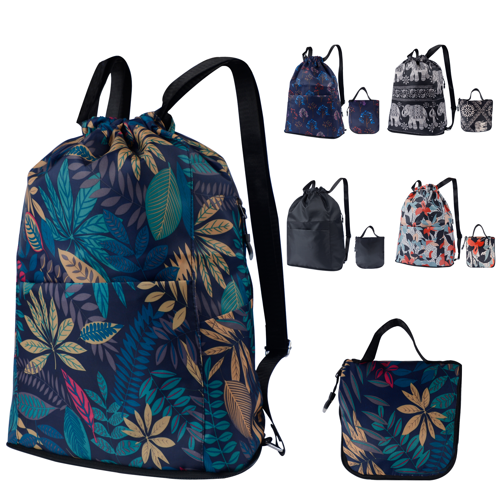 Fasion Foldable Drawstring Backpack