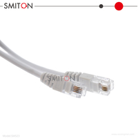 2 Paires torsadées Cat3 RJ11 Round Telephone Jumper Cable RJ11 Patch Cord With 6P4C Crystal Connector