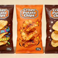 New Arrival Customized Resealable Doypack High Glossy Finish Zipper Pouch for Fried Chips Popcorn and Puffed Food Packaging