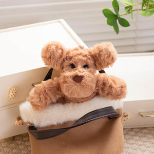 Original lindo <span class=keywords><strong>Golden</strong></span> <span class=keywords><strong>Retriever</strong></span> llavero colgante PP algodón relleno <span class=keywords><strong>de</strong></span> peluche accesorio <span class=keywords><strong>de</strong></span> teléfono móvil para bebés al por mayor - Product Image 3