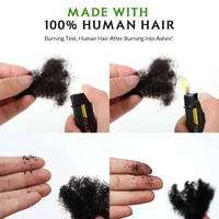 Vente en gros Cheveux humains 100% afro crépus en vrac pour dreadlocks Extensions de cheveux humains afro crépus bouclés de qualité supérieure pour mèches