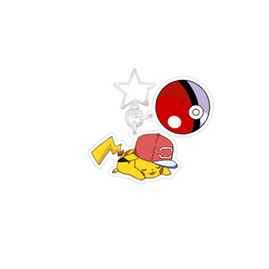 Elf BKM Pikachu llavero UV impreso estilo de dibujos animados que rodea la secundaria para el juego de Pokemon Material plástico Acrílico - Product Image 2