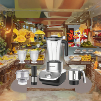HappyPartner mélangeur multifonctionnel mélangeur 6-en-1 presse-agrumes mélangeur de jus mélangeur alimentaire presse-agrumes électrique broyeur smoothie maker