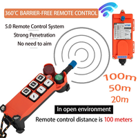 Télécommande sans fil pour grue électrique F21-E1 Orange 6 boutons étanche 315 MHz avec garantie d'un an