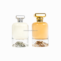 Flacon de parfum de luxe en forme de montagne, bouchon rond, vide, rechargeable, en verre, avec boîte, vente en gros
