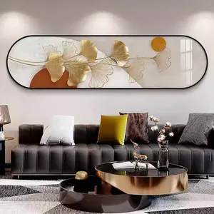 إطار صورة من سبائك الألومنيوم مظهر صورة جدارية بيضاوية وملصق مرآة إطار من الألومنيوم إطار بشكل ديكور لمشروعات الفنادق