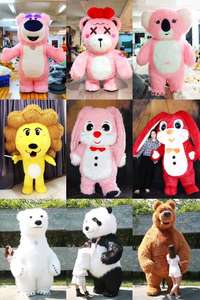 Costume <span class=keywords><strong>da</strong></span> Mascotte Orso Teddy Gonfiabile Marrone Grasso 3m <span class=keywords><strong>Vestito</strong></span> Cosplay Orso in Vendita - Product Image 5