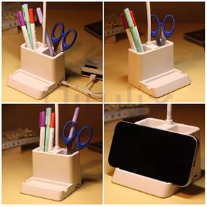 USB wiederauf ladbare 800mA LED Schreibtisch lampe Dreifarbige Temperatur Umwelt freundlicher Stift halter Touch Learning Office Tisch lampe für das Studium - Product Image 2