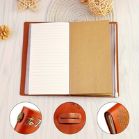 Carnets de voyage portables, journaux de voyageurs, cahiers simples, mémos pour étudiants, carnet rétro en cuir PU