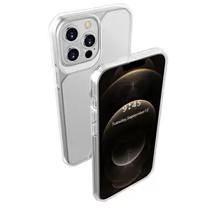 透明手机清晰硬壳适用于iPhone 13/13Pro/13ProMax保护壳后盖清晰坚固360防震外壳