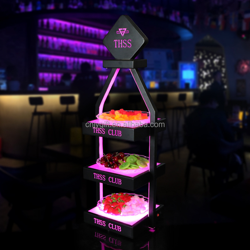 Luminous Fruit Plate - LED Fruit Tray Rack for Nightclubs