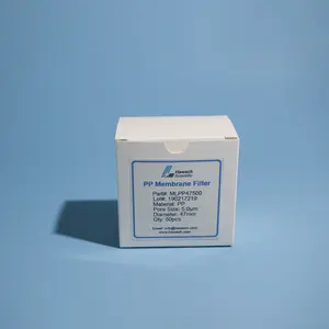 47mm 33mm 142mm 0.22um superficie piana Nylon66 disco filtrante a membrana in PTFE idrofobo dimensioni dei pori diverse