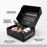 Scatola Personalizzata in Cartone Ondulato per Spedizioni, Confezione a Conchiglia per Parrucche, Set di Prodotti di Bellezza e Cura della Pelle, Scatola Regalo per Cosmetici e Trucchi