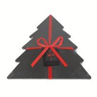Plateau en ardoise pour cadeaux de Noël, plateau en ardoise pour arbre de Noël, planche à découper noire, plateau de service pour aliments, plateau de service pour les fêtes