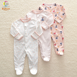 Spot Supply Baby Spring and Autumn Jumpsuit Conjunto de 3 piezas Impreso Mono de manga larga Pijamas cálidos para bebés para recién nacidos - Product Image 2