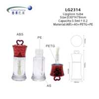 Flacon de brillant à lèvres OEM personnalisé de 3,5 ml, tube vide en plastique pour brillant à lèvres, impression sérigraphique, emballage de luxe unique