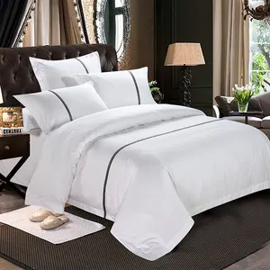 圆形印花床上用品套装豪华1800计数深口袋4件床单套装酒店床上用品100% 棉中国制造商