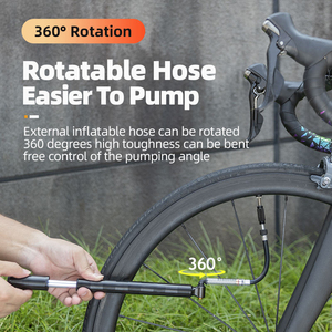 Mini bomba de <span class=keywords><strong>bicicleta</strong></span> portátil de alta presión Bomba de aire compacta de <span class=keywords><strong>aluminio</strong></span> para bicicletas - Product Image 5