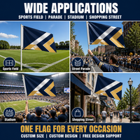 Drapeau promotionnel personnalisé 3x5 pieds pour événements sportifs d'équipe, bannière extérieure, drapeau ciblé pour entreprises, imprimé par sublimation sur polyester