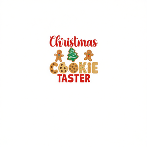 T-shirt a maniche lunghe Christmas Cookie Taster con design natalizio e girocollo - Product Image 2