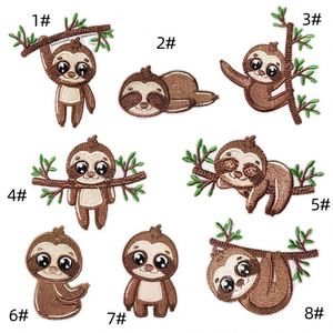 NODA Iron on Embroidery Cute Sloth Patch for Kid Clothes Bag Decoration - Product Image 2