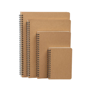 Siêu Lớn <span class=keywords><strong>A4</strong></span> Tùy Chỉnh Sinh Viên Xoắn Ốc Máy Tính Xách Tay Đơn Giản Kraft Cuộn Dây Giấy Cuốn Sách Với Đường Ngang Sai Chủ Đề Đặt Trống Notepad - Product Image 5