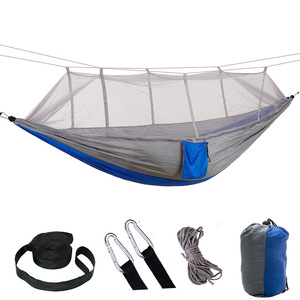 Hamac universel d'été double anti-moustiques avec filet, en tissu <span class=keywords><strong>parapluie</strong></span>, en nylon, anti-retournement, léger, pour le camping, <span class=keywords><strong>lit</strong></span> suspendu - Product Image 5