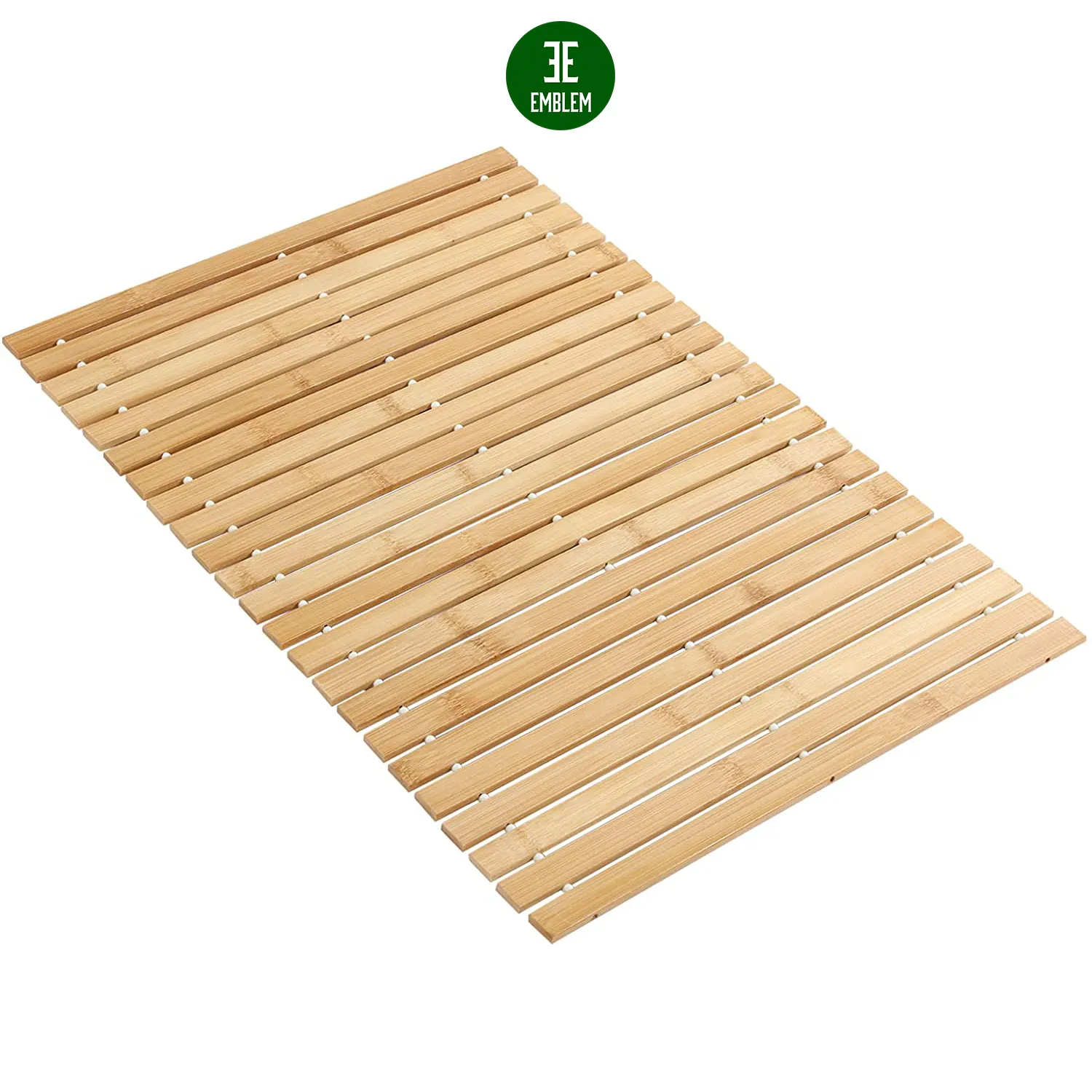 Bamboo Bath Mat for Bathroom, Bathroom Rugs Non-Slip for Indoor or Outdoor Wood Shower Mat