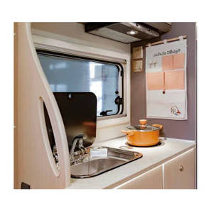 Profilé en aluminium 304 en acier inoxydable Bol unique en verre trempé au-dessus du camping-car Camping-car Portable Caravan RV Kitchen Sink - Product Image 5