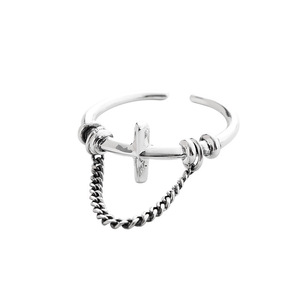 Thai Silver Ring Vintage Cross Geometric Design Unisex Fashion Jewelry Gift For Index Finger - Product Image 5