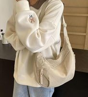 Sac bandoulière en nylon imperméable, sac boulette pliable, sac à bandoulière décontracté polyvalent, sacs messager de voyage pour hommes et femmes